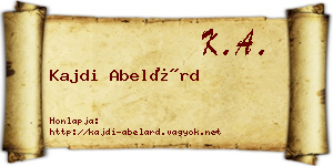 Kajdi Abelárd névjegykártya